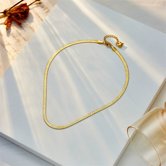 Jewelry Titanium Steel Snake Bone Chain Punk Hiphop Electroplated Necklace