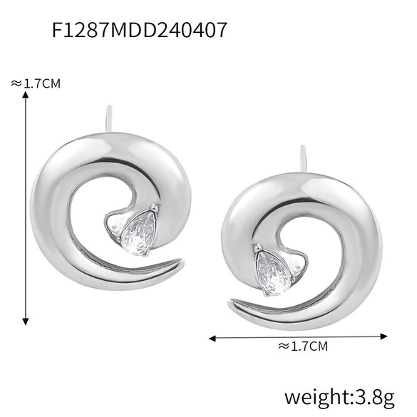 Jewelry 316L Stainless Steel Spiral Twist Design Electroplating