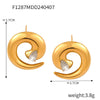 Jewelry 316L Stainless Steel Spiral Twist Design Electroplating