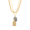 Jewelry 316L Stainless Steel Square Geometric Electroplated Pendant Necklace Simple Light Luxury Unisex