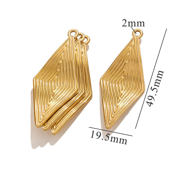 Jewelry Titanium Steel Stainless Steel Geometric Fan Shaped Hammer Pattern Electroplated Pendant Earrings Necklace For Women