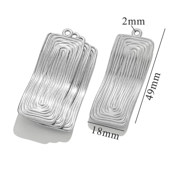 Jewelry Titanium Steel Stainless Steel Geometric Fan Shaped Hammer Pattern Electroplated Pendant Earrings Necklace For Women
