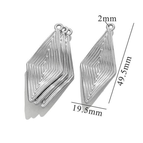 Jewelry Titanium Steel Stainless Steel Geometric Fan Shaped Hammer Pattern Electroplated Pendant Earrings Necklace For Women