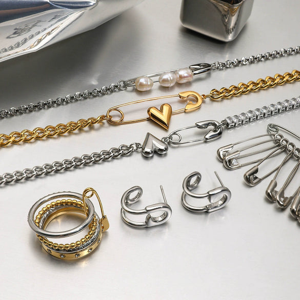 Jewelry Titanium Steel Stainless Steel Heart Water Drop Bell Electroplating Women