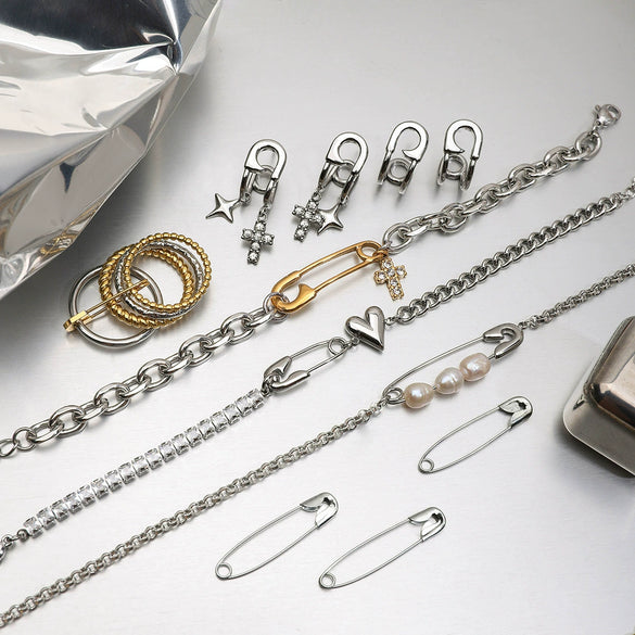 Jewelry Titanium Steel Stainless Steel Heart Water Drop Bell Electroplating Women