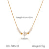 Jewelry Titanium Steel Stainless Steel Imitation Pearl Flowershaped Women's Natural Style Vacuum Plating Set With Pearls Necklace