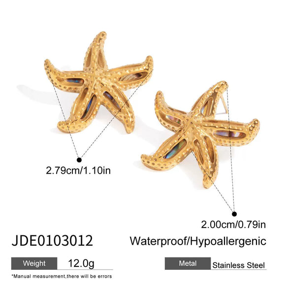 Jewelry Titanium Steel Stainless Steel Marine Life Pattern Electroplating Women's Minimalist Earrings And Necklaces