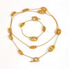 Jewelry Titanium Steel Vacuum Plating Geometric Multiple Pendant Set With Diamonds For Women