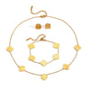 Jewelry Titanium Steel Vacuum Plating Geometric Multiple Pendant Set With Diamonds For Women