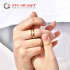Jewelry Titanium Steel Wave Shape Electroplating Minimalist Opening Ring For Women