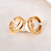 Jewelry Titanium Steel Wave Shape Electroplating Minimalist Opening Ring For Women