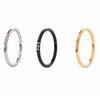 Jewelry Titanium Steel Women's Geometric Inlay Ring With Zircon