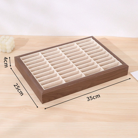 Jewelry Tray Density Board Sticker And Flannel Material Square Shape Splicing Craft Highend Style