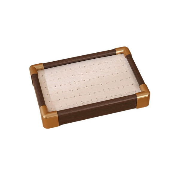 Jewelry Tray Density Board Sticker Flannel Square Shape Splicing Craft Highend Style