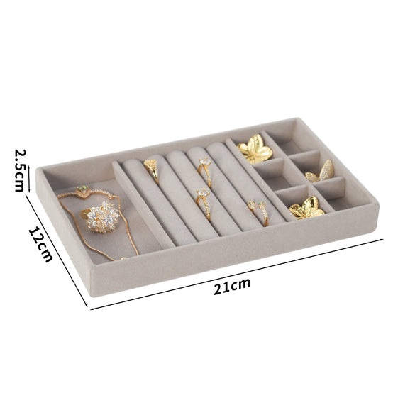 Jewelry Tray Flannel Geometric Shape Splicing Highend Feel
