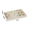 Jewelry Tray Flannel Geometric Shape Splicing Highend Feel
