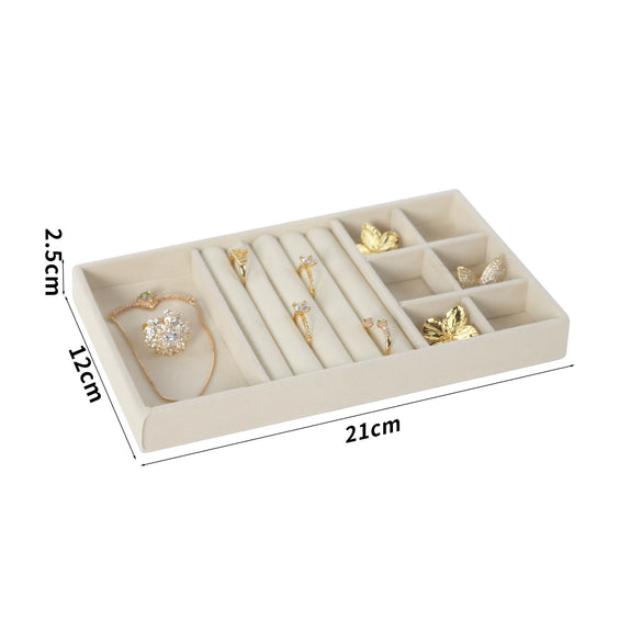 Jewelry Tray Flannel Geometric Shape Splicing Highend Feel