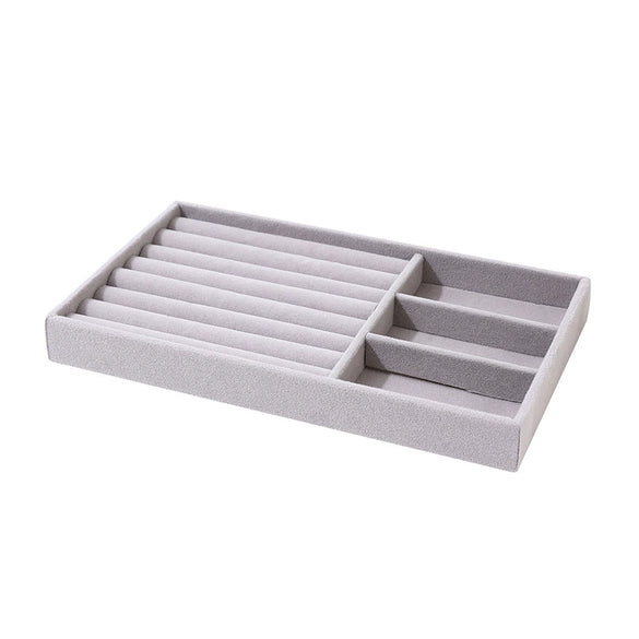 Jewelry Tray Flannel Geometric Shape Splicing Highend Feel
