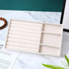 Jewelry Tray Flannel Geometric Shape Splicing Highend Feel