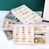 Jewelry Tray Flannel Geometric Shape Splicing Highend Feel