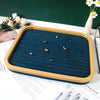 Jewelry Tray Solid Wood And Flannel Rectangle Splicing Style For Jewelry Storage And Display