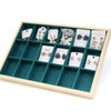 Jewelry Tray Solid Wood Geometric Artistic Style For Ring Earrings Necklace Bracelet Storage And Display