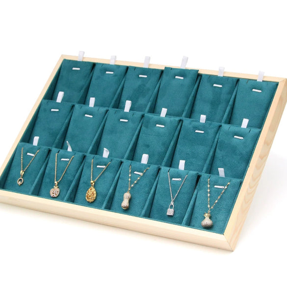 Jewelry Tray Solid Wood Geometric Artistic Style For Ring Earrings Necklace Bracelet Storage And Display