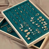 Jewelry Tray Solid Wood Geometric Artistic Style For Ring Earrings Necklace Bracelet Storage And Display
