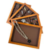Jewelry Tray Solid Wood Geometric Splicing Style For Jewelry Storage Display