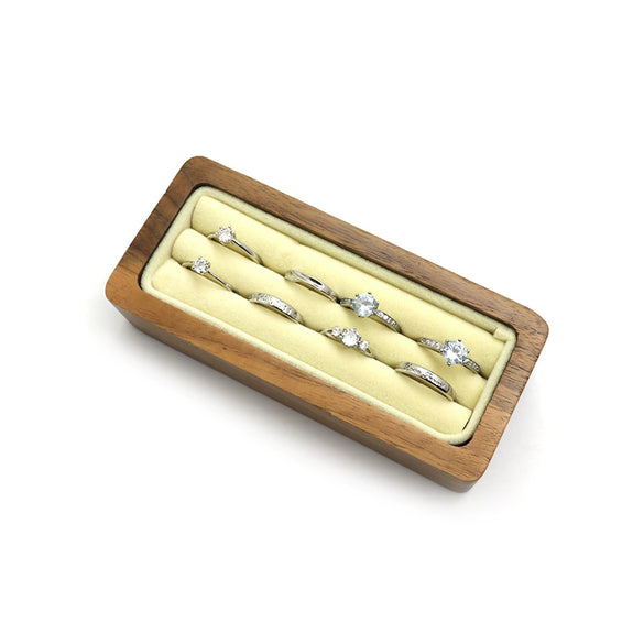 Jewelry Tray Storage Box Wooden Black Walnut For Ring Necklace Pendant Earrings
