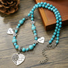 Jewelry Turquoise Beaded Necklace Pine Stone Alloy Geometric Handmade