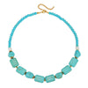 Jewelry Turquoise Beaded Necklace Pine Stone Alloy Geometric Handmade