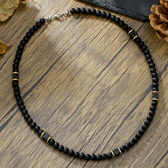 Jewelry Turquoise Beaded Necklace Pine Stone Alloy Geometric Handmade