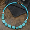 Jewelry Turquoise Beaded Necklace Pine Stone Alloy Geometric Handmade