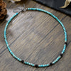 Jewelry Turquoise Beaded Necklace Pine Stone Alloy Geometric Handmade