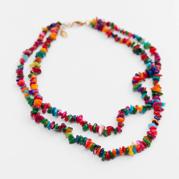 Jewelry Turquoise Geometric Bohemian Style Electroplated Women's Natural Stone Necklace