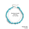 Jewelry Turquoise Geometric Bohemian Style Electroplated Women's Natural Stone Necklace