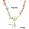 Jewelry Turquoise Geometric Bohemian Style Electroplated Women's Natural Stone Necklace