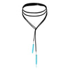 Jewelry Turquoise Pendant Geometric Retro Electroplated Long Regular Chain For Women