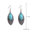 Jewelry Turquoise Pendant Geometric Retro Electroplated Long Regular Chain For Women
