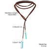 Jewelry Turquoise Pendant Geometric Retro Electroplated Long Regular Chain For Women