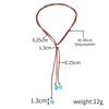 Jewelry Turquoise Pendant Geometric Retro Electroplated Long Regular Chain For Women