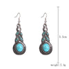 Jewelry Turquoise Pendant Geometric Retro Electroplated Long Regular Chain For Women
