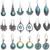 Jewelry Turquoise Pendant Geometric Retro Electroplated Long Regular Chain For Women