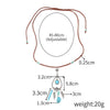 Jewelry Turquoise Pendant Geometric Retro Electroplated Long Regular Chain For Women