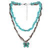 Jewelry Turquoise Plastic Geometric Bohemian Handmade Necklace