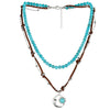 Jewelry Turquoise Plastic Geometric Bohemian Handmade Necklace