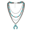 Jewelry Turquoise Plastic Geometric Bohemian Handmade Necklace