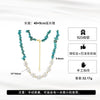 Jewelry Turquoise S925 Sterling Silver Geometric Baroque Necklace Electroplated