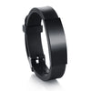 Jewelry Twist Woven Leather Stainless Steel Bracelet Engraved Electroplated